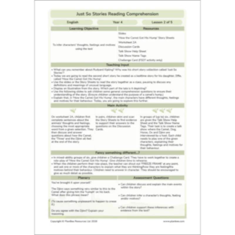 Just So Stories: Reading Comprehension - Image 35