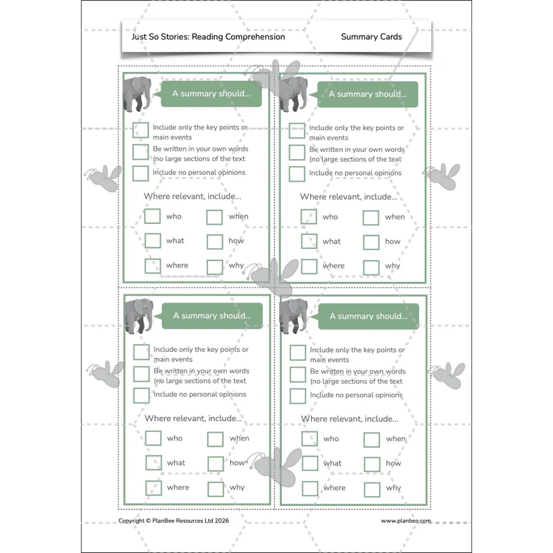 Just So Stories: Reading Comprehension - Image 57
