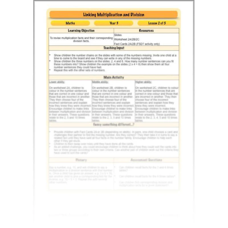 Linking Multiplication and Division - Image 24