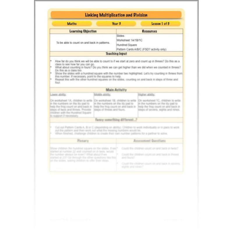 Linking Multiplication and Division - Image 34