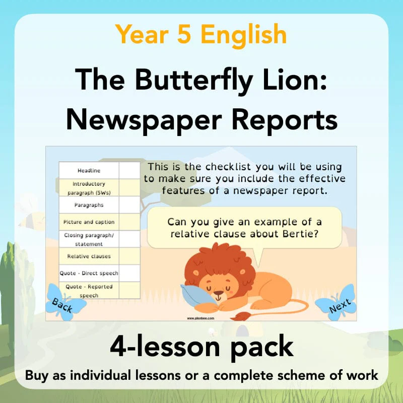 The Butterfly Lion: Newspaper Reports