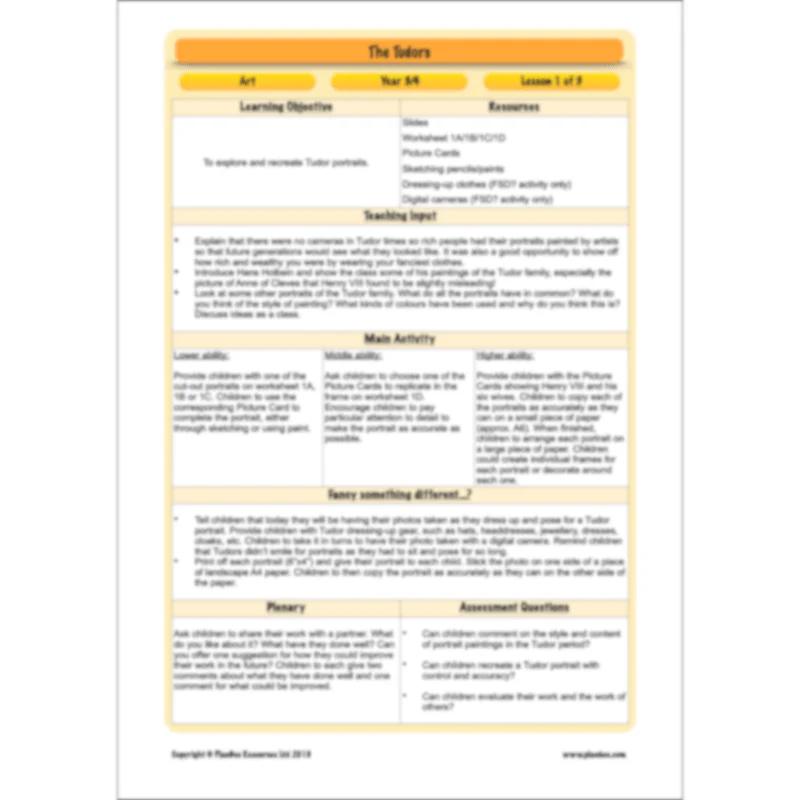 The Tudors Topic Enrichment Pack - Image 24