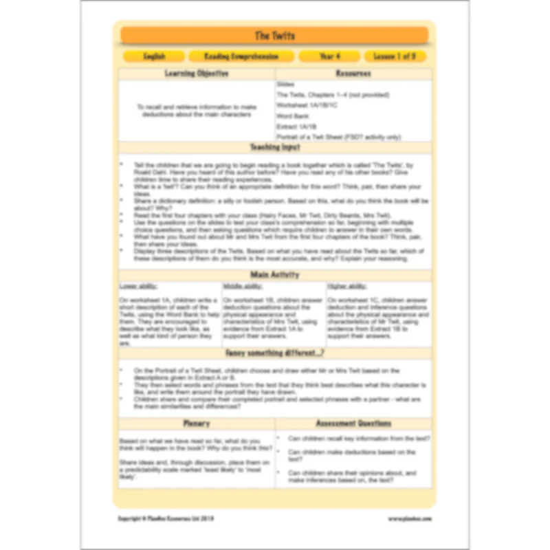 The Twits: Reading Comprehension - Image 18