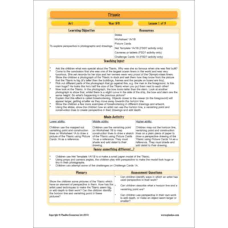 Titanic Topic Enrichment Pack - Image 24